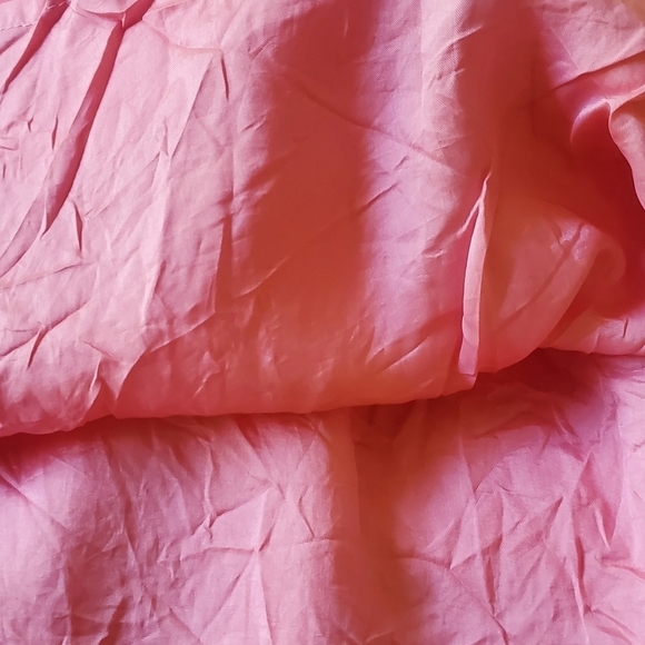 J. Crew Square Neck Sleeveless Pink Pleated Waist Acetate Sz. 12 Dress - Picture 7 of 12